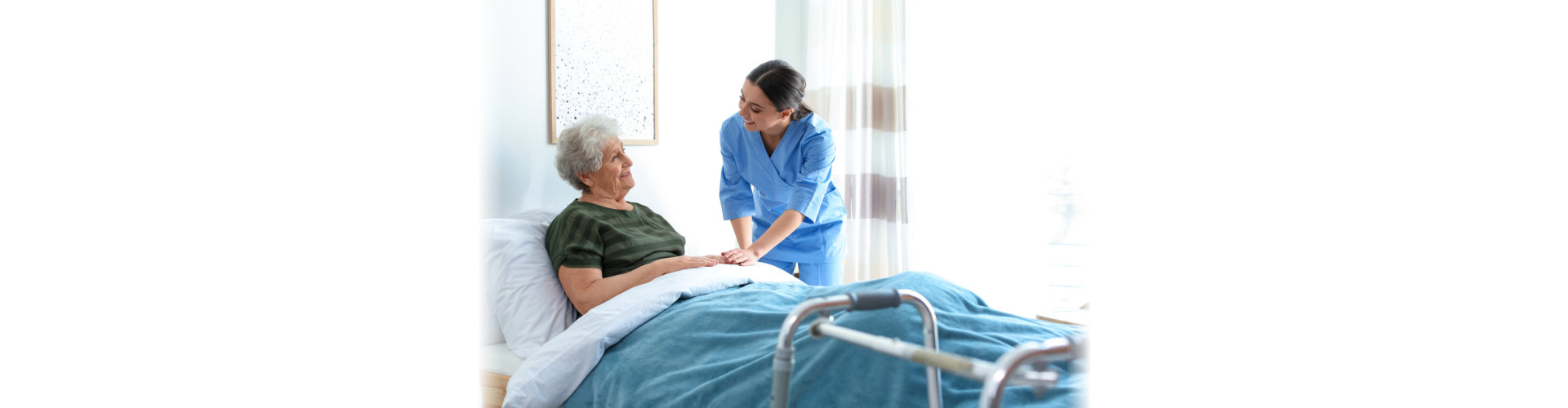 Care worker with elderly woman